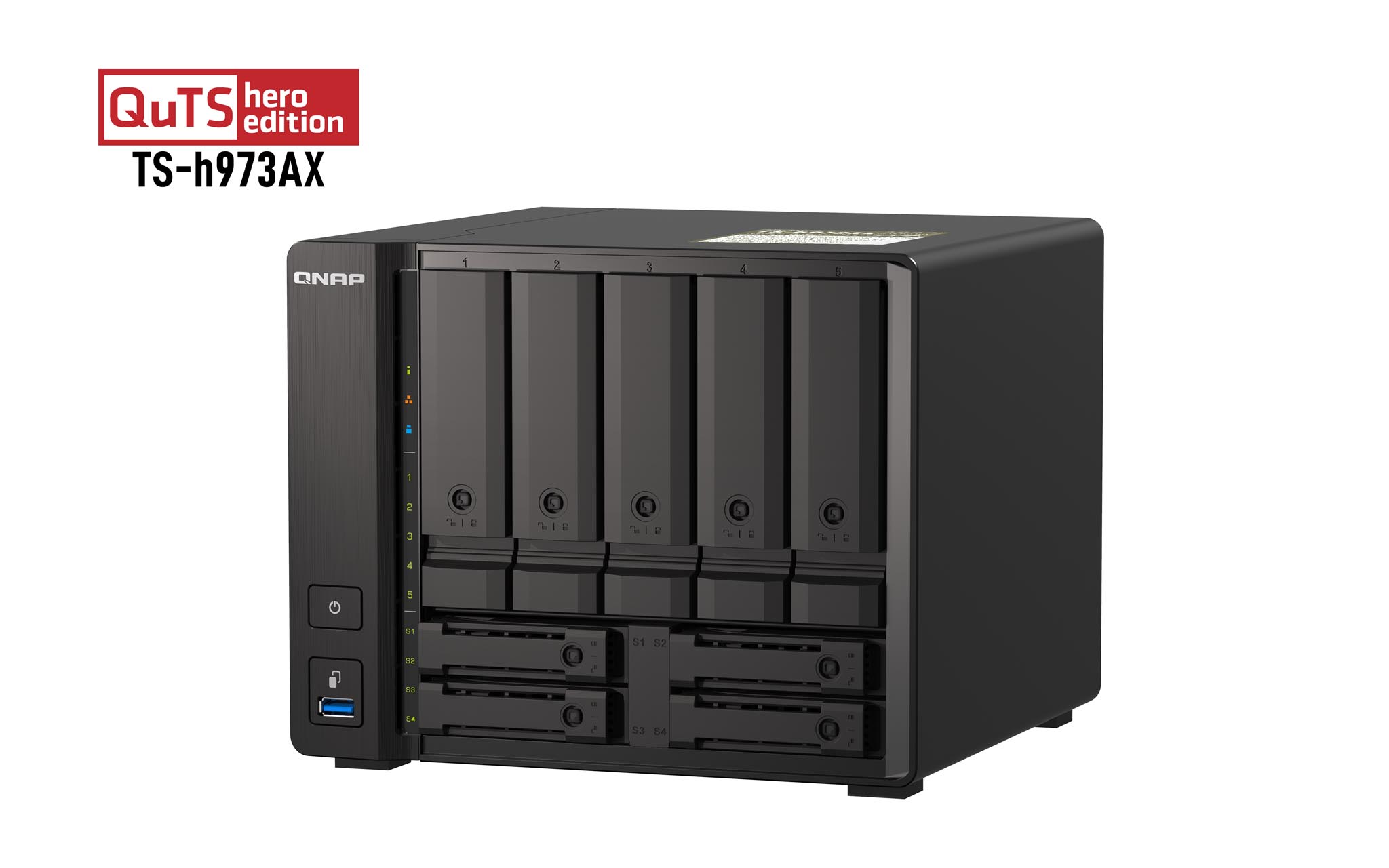 QNAP TS-h973AX-32G 9 Bay, Thiết Bị Lưu Trữ NAS QNAP TS-h973AX-32G Chính Hãng